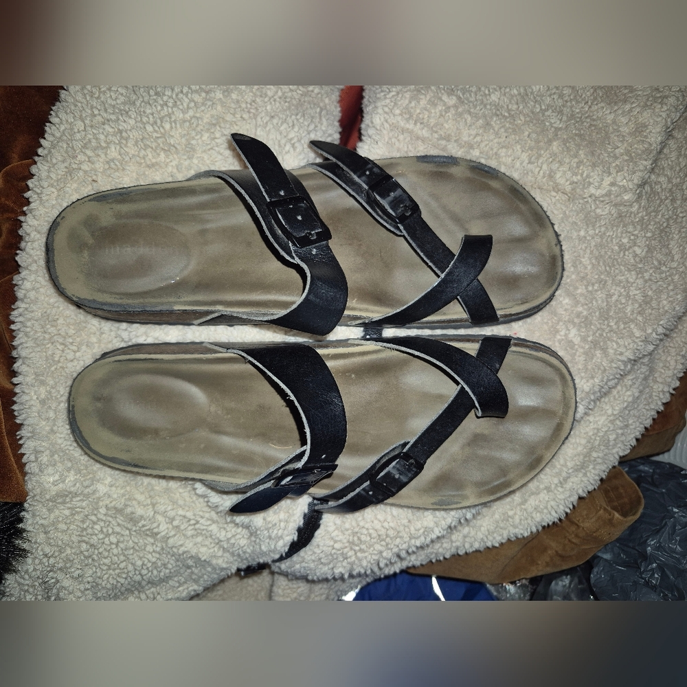 Madden Black Strappy Sandals 7